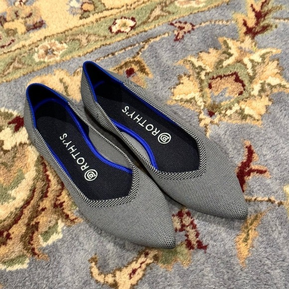 Rothy’s The Pointed Ballet Flat Slip-On Lightweight Gray Size W9 NWOT - Picture 8 of 11